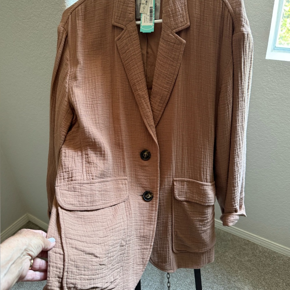 Madewell Textured Tan Blazer
